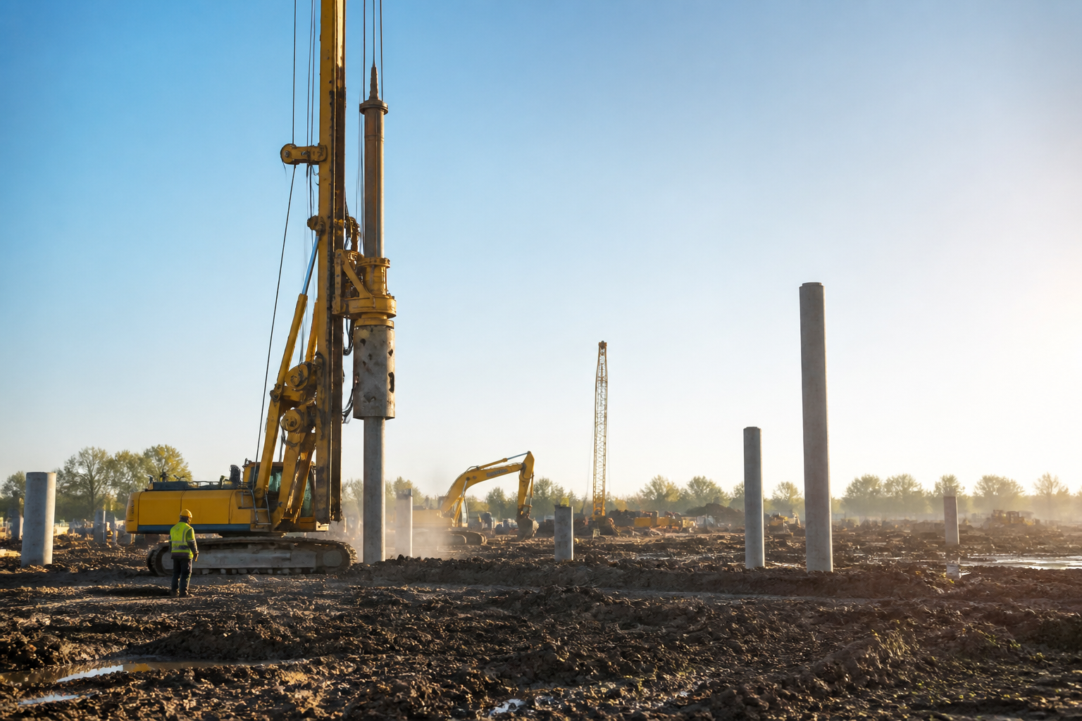 MVM Starts Piling at the 1,000 MW Tisza CCGT in Tiszaújváros: the Turbine Date Now Sets Hungary's Civils Window
